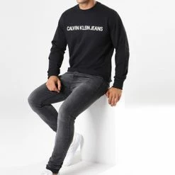 Vente flash ⌛ Sweat Crewneck Basic Institutional Logo 7757 Noir de Calvin Klein 💯 6 Vente flash ⌛ Sweat Crewneck Basic Institutional Logo 7757 Noir de Calvin Klein 💯 -France Calvin Klein Soldes 2024 calvin klein 143134 j30j307757 099 noosfw18 20180903T152426 02
