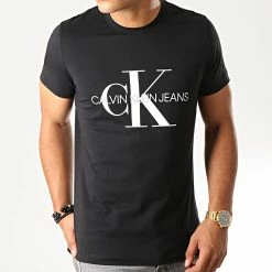 Tout neuf 😍 Tee 👚 Shirt Monogram 4314 Noir de Calvin Klein 🎁 -France Calvin Klein Soldes 2024 calvin klein 192993 J30J314314 BAE 20190808T164954 04