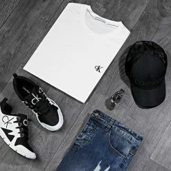 Acheter 🔔 Tee 👚 Shirt Essential 4544 Blanc de Calvin Klein 🤩 -France Calvin Klein Soldes 2024 calvin klein 202413 J30J314544 YAF 20191030T165626 03