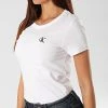 Meilleur prix 🔥 Tee 👕 Shirt Femme CK Embroidery 2883 Blanc de Calvin Klein 👍