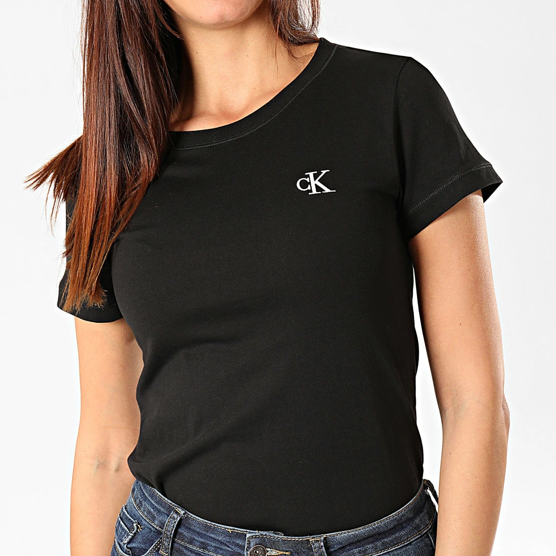 Vente flash ❤️ Tee 👕 Shirt Femme CK Embroidery 2883 Noir de Calvin Klein 🔔 3 Vente flash ❤️ Tee 👕 Shirt Femme CK Embroidery 2883 Noir de Calvin Klein 🔔 – Image 3