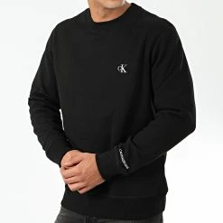Nouveau 🔔 Sweat Crewneck CK Essential 4536 Noir de Calvin Klein 🤩