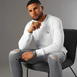 Vente flash 😉 Sweat Crewneck CK Essential 4536 Blanc de Calvin Klein 👍 -France Calvin Klein Soldes 2024 calvin klein 204236 J30J314536 YAF NOOS TPDT 20211112T074546 05