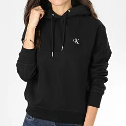 Sortie ✔️ Sweat Capuche Femme CK Embroidery 3178 Noir de Calvin Klein 👍 -France Calvin Klein Soldes 2024 calvin klein 204356 J20J213178 BAE 20191125T090231 03