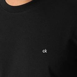 Remise 🌟 Tee 👚 Shirt Cotton Logo Embroidered 4061 Noir de Calvin Klein 🥰 -France Calvin Klein Soldes 2024 calvin klein 204399 K10K104061 002 20191121T163535 02