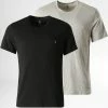 Meilleure vente 🛒 Lot De 2 Tee 👕 Shirts NB2221A Noir Gris Chiné de Calvin Klein 😍