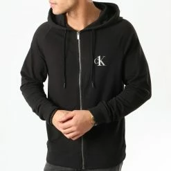 Offres ✨ Sweat Zippé Capuche Full Zip 1865E Noir de Calvin Klein 👍 -France Calvin Klein Soldes 2024 calvin klein 210282 000NM1865E 001 NOOSSS20 20200130T140529 03