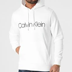 Le moins cher 👍 Sweat Capuche 4060 Blanc de Calvin Klein 👍 -France Calvin Klein Soldes 2024 calvin klein 244848 K10K104060 117 20201223T155148 03