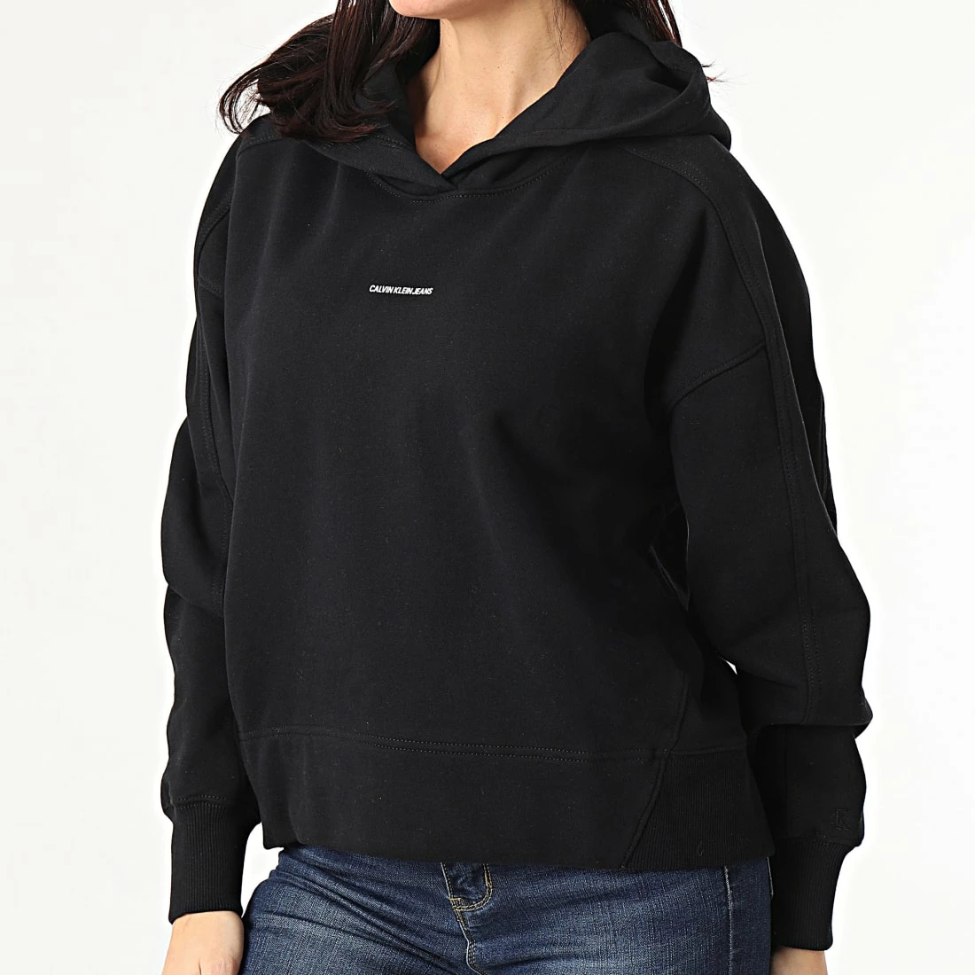 De gros 🤩 Sweat Capuche Femme Micro Branding 5462 Noir de Calvin Klein 👏 1 De gros 🤩 Sweat Capuche Femme Micro Branding 5462 Noir de Calvin Klein 👏