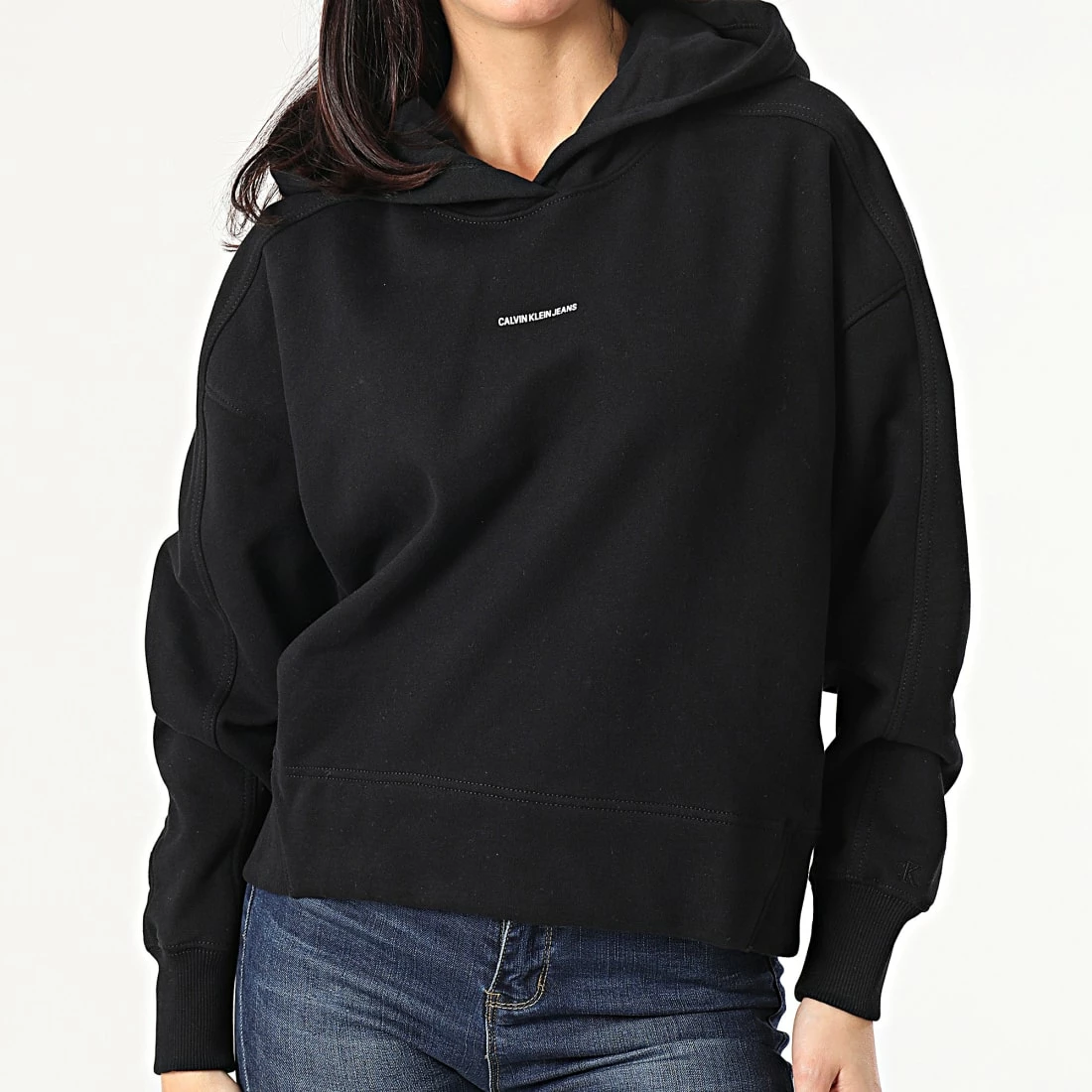 De gros 🤩 Sweat Capuche Femme Micro Branding 5462 Noir de Calvin Klein 👏 3 De gros 🤩 Sweat Capuche Femme Micro Branding 5462 Noir de Calvin Klein 👏 – Image 3