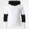 Meilleur prix 🧨 Sweat Capuche Enfant Colorblock Tape 0688 Blanc Noir de Calvin Klein 😍