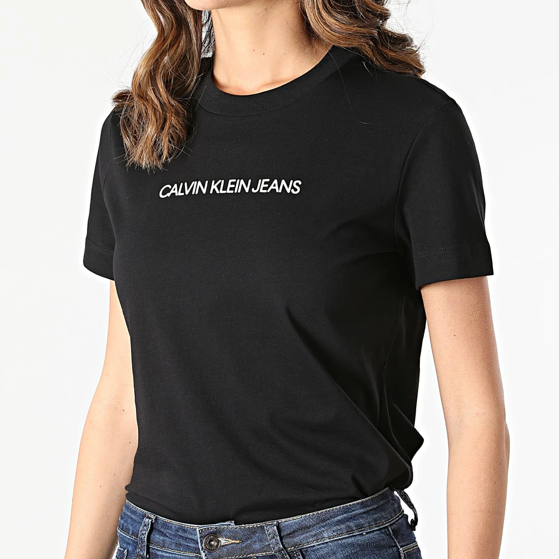 Meilleur prix 💯 Tee 👚 Shirt Femme Shrunken Institutional 6251 Noir de Calvin Klein 💯 1 Meilleur prix 💯 Tee 👚 Shirt Femme Shrunken Institutional 6251 Noir de Calvin Klein 💯