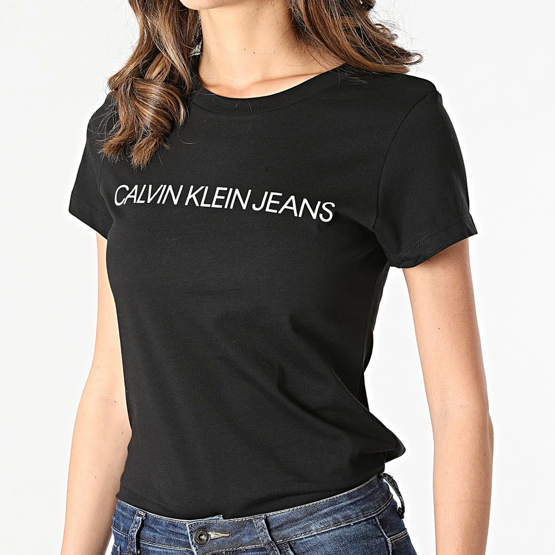Offres ⭐ Lot De 2 Tee 👚 Shirts Femme Institutional Logo 6466 Noir de Calvin Klein 😀 2 Offres ⭐ Lot De 2 Tee 👚 Shirts Femme Institutional Logo 6466 Noir de Calvin Klein 😀 – Image 2