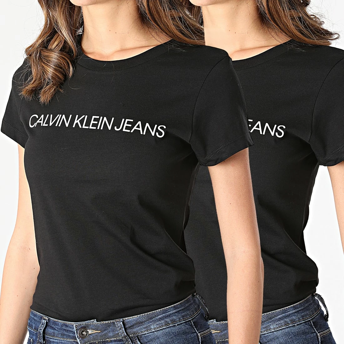 Offres ⭐ Lot De 2 Tee 👚 Shirts Femme Institutional Logo 6466 Noir de Calvin Klein 😀 1 Offres ⭐ Lot De 2 Tee 👚 Shirts Femme Institutional Logo 6466 Noir de Calvin Klein 😀