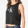 Le moins cher ⌛ Débardeur Crop Femme Monogram 7128 Noir de Calvin Klein ⌛