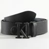 Grosses soldes 👍 Ceinture Cuir Rounded Mono Plaque 7065 Noir de Calvin Klein 🛒