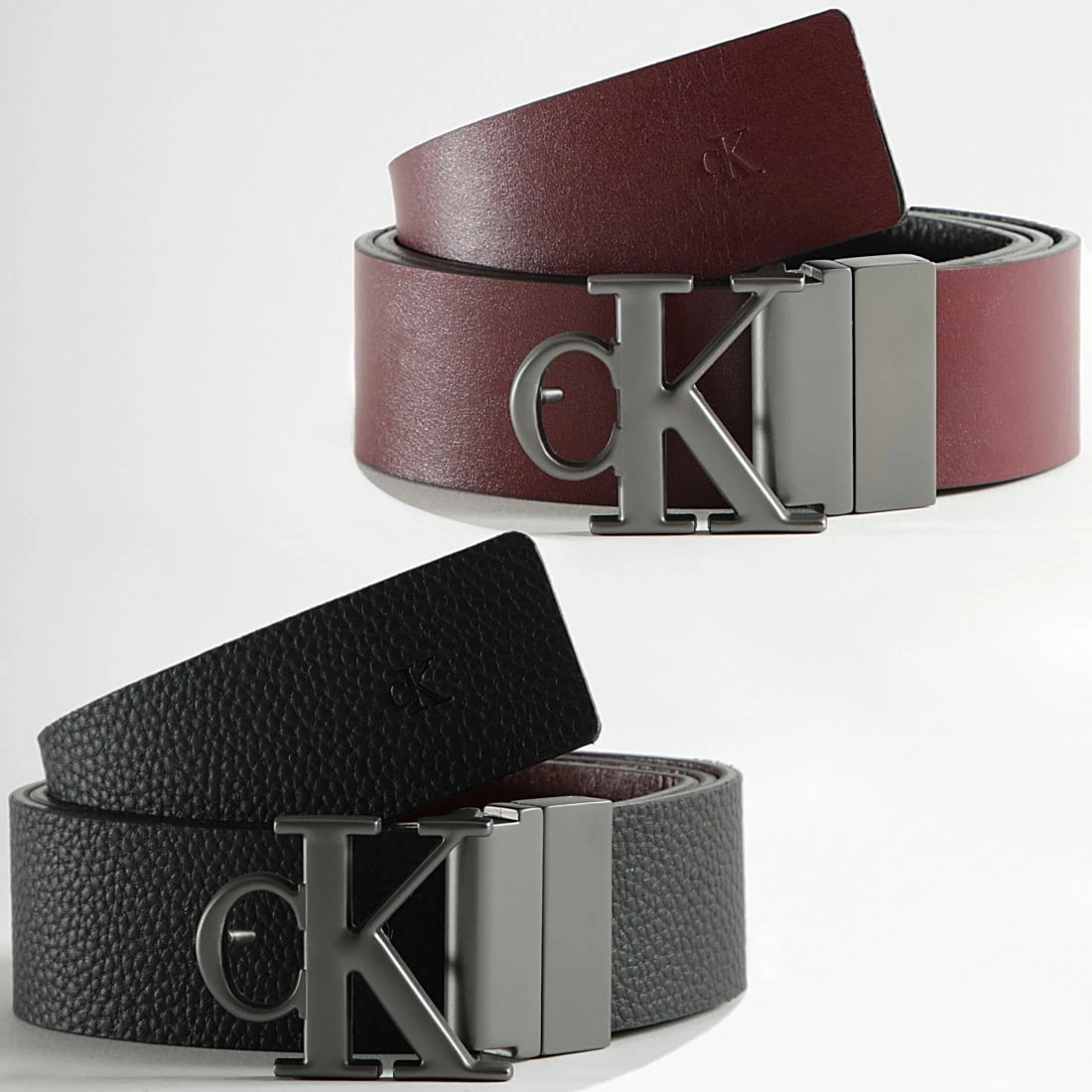 Budget ⭐ Ceinture Cuir Réversible Rounded Mono Plaque 7066 Noir Marron de Calvin Klein 👍 1 Budget ⭐ Ceinture Cuir Réversible Rounded Mono Plaque 7066 Noir Marron de Calvin Klein 👍