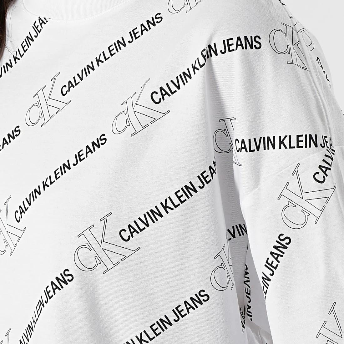 Vente flash 🧨 Tee 👕 Shirt Femme All Over Print 6464 Blanc de Calvin Klein ✔️ 2 Vente flash 🧨 Tee 👕 Shirt Femme All Over Print 6464 Blanc de Calvin Klein ✔️ – Image 2