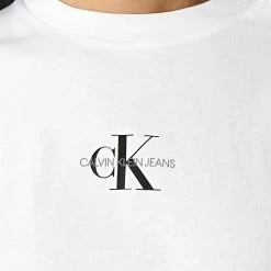 Meilleure affaire 🧨 Tee 👚 Shirt Femme Knotted 7181 Blanc de Calvin Klein 🥰 -France Calvin Klein Soldes 2024 calvin klein 270177 J20J217181 YAF 20210621T101248 02