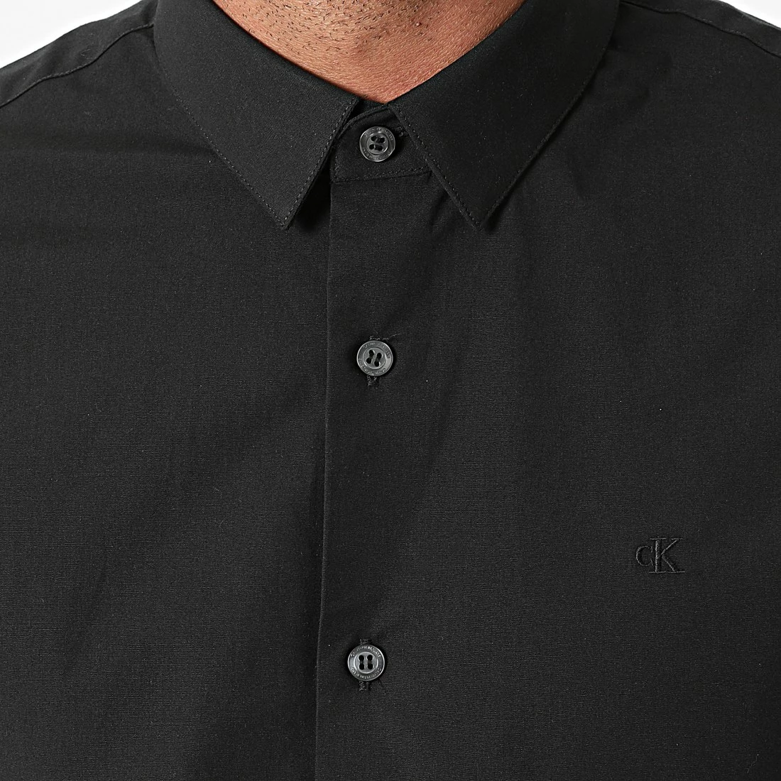 Meilleur prix 🔔 Chemise Manches Longues CK Chest Logo 9065 Noir de Calvin Klein 🛒 2 Meilleur prix 🔔 Chemise Manches Longues CK Chest Logo 9065 Noir de Calvin Klein 🛒 – Image 2