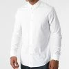 Remise 🛒 Chemise Manches Longues CK Chest Logo 9065 Blanc de Calvin Klein ⌛