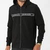Vente flash ❤️ Sweat Zippé Capuche Mix Media Tape 7318 Noir de Calvin Klein 🛒