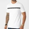 Top 10 🎉 Tee 👕 Shirt Logo Stripe 7307 Blanc de Calvin Klein 😍