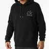 Sortie 🔥 Sweat Capuche Metallic Logo 6726 Noir Argent de Calvin Klein ⭐