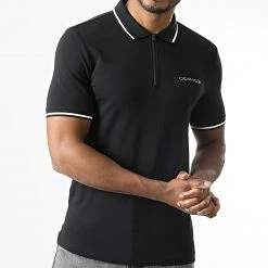 Coupon ⌛ Polo Manches Courtes 7420 Noir de Calvin Klein 🔔 -France Calvin Klein Soldes 2024 calvin klein 273860 K10K107420 BEH 20210930T161110 03