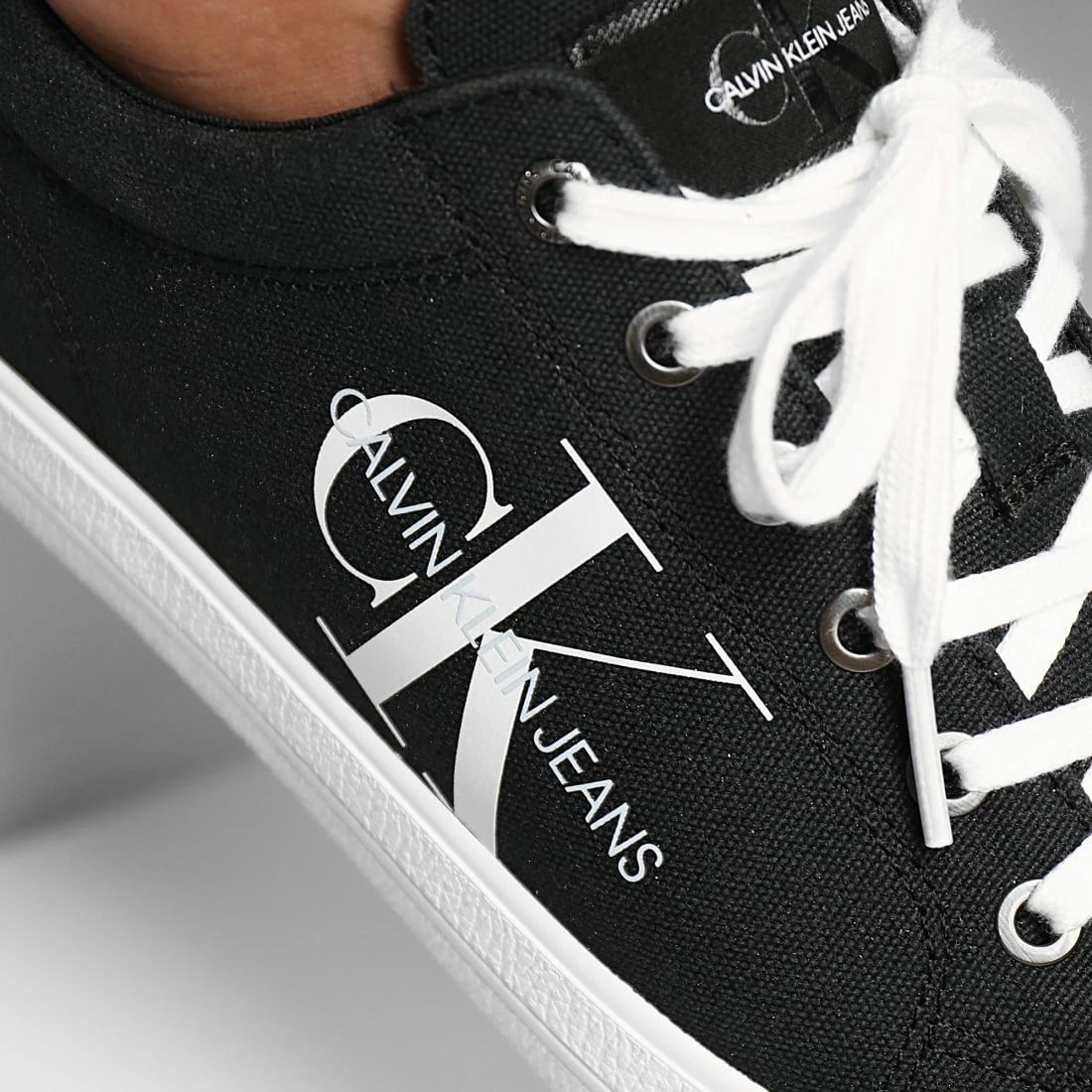 Promo 👏 Baskets Vulcanized Lace Up 0274 Black de Calvin Klein 🎁 2 Promo 👏 Baskets Vulcanized Lace Up 0274 Black de Calvin Klein 🎁 – Image 2