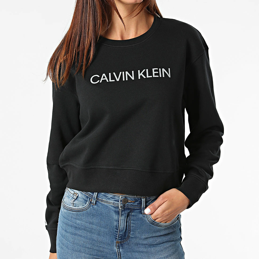 Coupon 😍 Sweat Crewneck Femme W312 Noir de Calvin Klein 😍 3 Coupon 😍 Sweat Crewneck Femme W312 Noir de Calvin Klein 😍 – Image 3