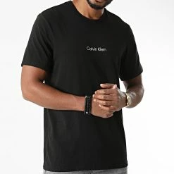 Promo ✨ Tee 👕 Shirt NM2170E Noir de Calvin Klein ⭐ -France Calvin Klein Soldes 2024 calvin klein 278405 NM2170E UB1 20210809T161102 03