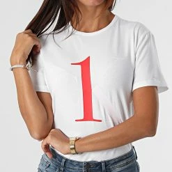 Grosses soldes 💯 Tee 👚 Shirt Femme QS6436E Blanc de Calvin Klein ✨