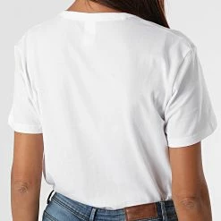 Grosses soldes 💯 Tee 👚 Shirt Femme QS6436E Blanc de Calvin Klein ✨ -France Calvin Klein Soldes 2024 calvin klein 278435 QS6436E SWI 20210827T123756 04