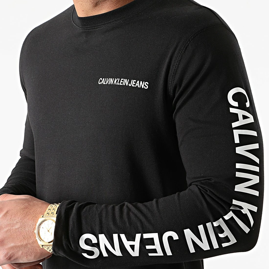 Nouveau 🎉 Tee 👚 Shirt Manches Longues Institutional 0547 Noir de Calvin Klein 🥰 2 Nouveau 🎉 Tee 👚 Shirt Manches Longues Institutional 0547 Noir de Calvin Klein 🥰 – Image 2