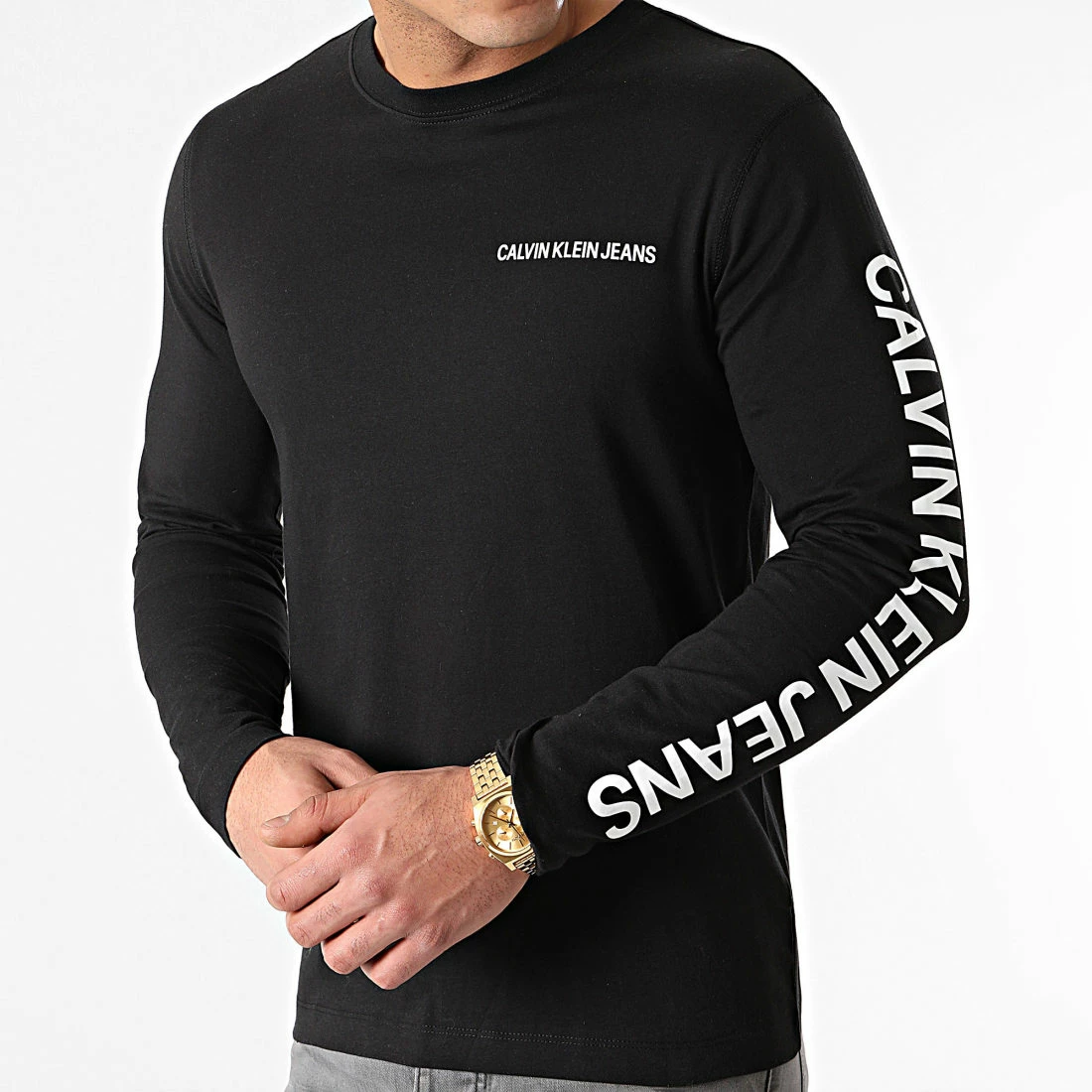 Nouveau 🎉 Tee 👚 Shirt Manches Longues Institutional 0547 Noir de Calvin Klein 🥰 1 Nouveau 🎉 Tee 👚 Shirt Manches Longues Institutional 0547 Noir de Calvin Klein 🥰