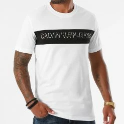 Meilleur prix 😉 Tee 👚 Shirt 9296 Blanc de Calvin Klein 😉