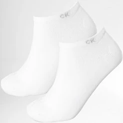Promo 🔥 Lot De 2 Paires De Chaussettes 701218707 Blanc de Calvin Klein ✔️