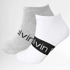 Coupon ⌛ Lot De 2 Paires De Chaussettes 701218712 Blanc de Calvin Klein 🌟
