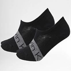 Sortie ✔️ Lot De 2 Paires De Chaussettes 701218713 Noir de Calvin Klein 🎉
