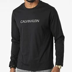 Meilleure affaire 🥰 Tee 👚 Shirt Manches Longues Réfléchissant GMF1K200 Noir de Calvin Klein ⌛