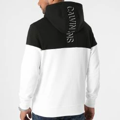 De gros 🛒 Sweat Capuche Colorblock Shadow 9364 Blanc Noir de Calvin Klein 😉 -France Calvin Klein Soldes 2024 calvin klein 280785 J30J319364 BEH 20210825T081454 04
