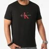 Promo ⭐ Tee 👚 Shirt Archival Monogram 8691 Noir de Calvin Klein 😍