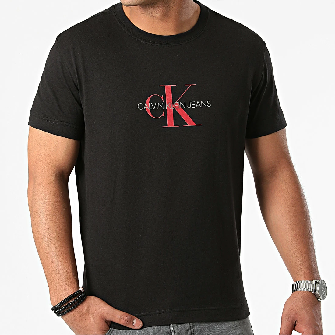 Promo ⭐ Tee 👚 Shirt Archival Monogram 8691 Noir de Calvin Klein 😍 1 Promo ⭐ Tee 👚 Shirt Archival Monogram 8691 Noir de Calvin Klein 😍