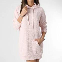Sortie 🤩 Robe Sweat Capuche Femme 6725 Rose de Calvin Klein ✔️