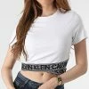 Nouveau ⭐ Tee 👚 Shirt Crop Femme GWF1K148 Blanc de Calvin Klein ❤️