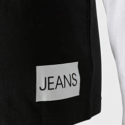 Meilleure vente ❤️ Tee 👚 Shirt Manches Longues Enfant Colour Block 1229 Blanc Noir de Calvin Klein 🛒 -France Calvin Klein Soldes 2024 calvin klein 290862 IB0IB01229 BEH 20211122T104500 03