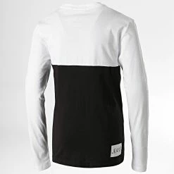 Meilleure vente ❤️ Tee 👚 Shirt Manches Longues Enfant Colour Block 1229 Blanc Noir de Calvin Klein 🛒 -France Calvin Klein Soldes 2024 calvin klein 290862 IB0IB01229 BEH 20211122T104502 04