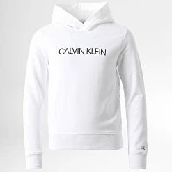 Gazebo Parts Direct Sales Store 15 Grosses soldes 😀 Sweat Capuche Enfant Institutional Logo 0163 Blanc de Calvin Klein 🤩