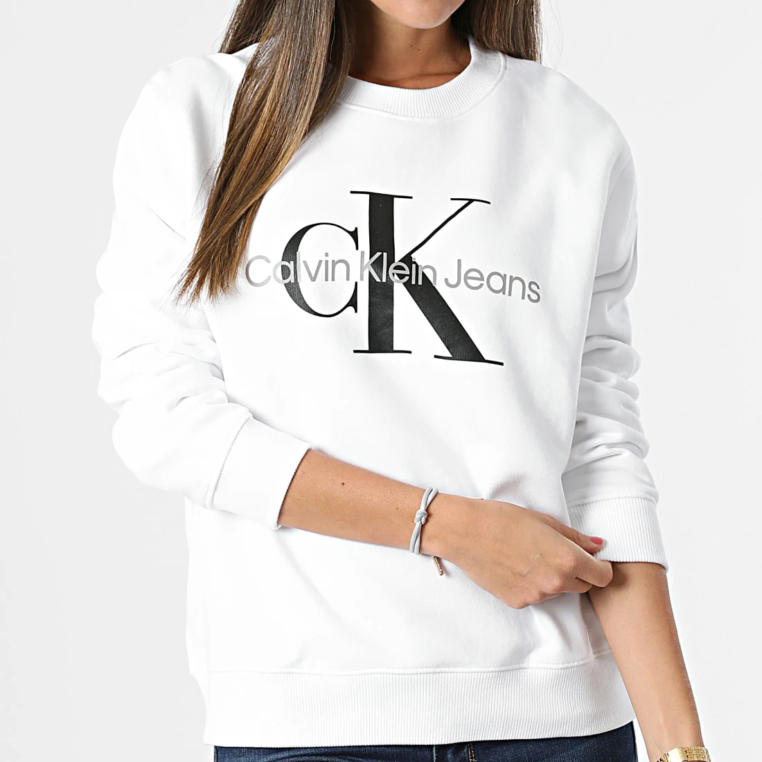 Sortie 🎉 Sweat Crewneck Femme Core Monogram 9140 Blanc de Calvin Klein 🛒 1 Sortie 🎉 Sweat Crewneck Femme Core Monogram 9140 Blanc de Calvin Klein 🛒